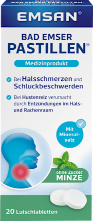 Bad Emser Pastillen Halstabletten mit Minze Emsan