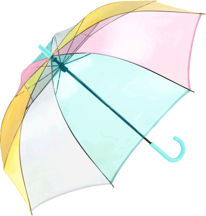 Umbrelă tip baston transparentă  Profissimo