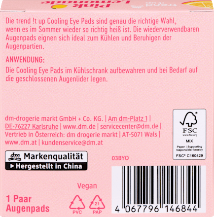 Augenpads Cooling Pink Lemonade (1 Paar) trend !t up