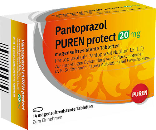 Pantoprazol PUREN protect 20 mg magensaftresistente Tabletten PUREN