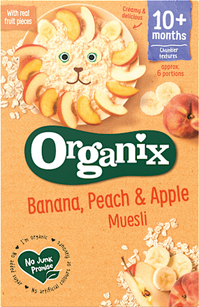 Organski musli sa bananom, breskvom i jabukom - od 10+ meseci Organix