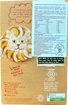 Organski musli sa bananom, breskvom i jabukom - od 10+ meseci Organix