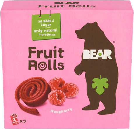 rolované ovocné plátky s příchutí malina 5x20 g Bear