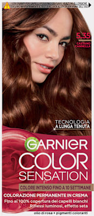 Colorazione permanente in crema castano cannella 5.35 GARNIER Color Sensation