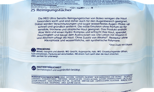 Abschminktücher Ultra Sensitive 5in1 Balea