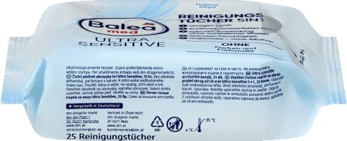 Ultra Sensitive čisticí pleťové ubrousky 5 v 1  Balea
