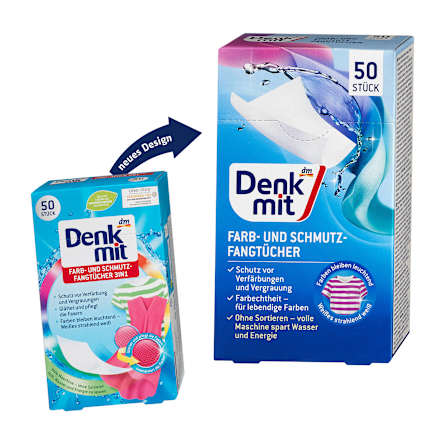 Șervețele 3 în 1 pentru captarea culorii și a murdăriei Denkmit