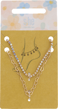 Fußkette gold mit Herzchenanhänger s-he stylecollection