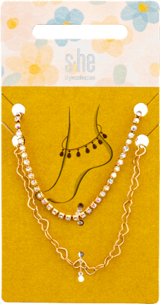 Fußkette gold mit Herzchenanhänger s-he stylecollection