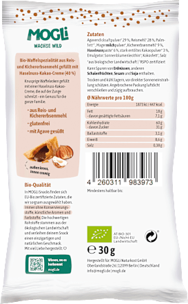 Kinderkekse Haselnussecken, ab 3 Jahren MOGLi