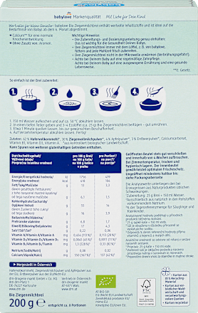bio ovesná kaše s kozím mlékem, jahodami, jablkem babylove