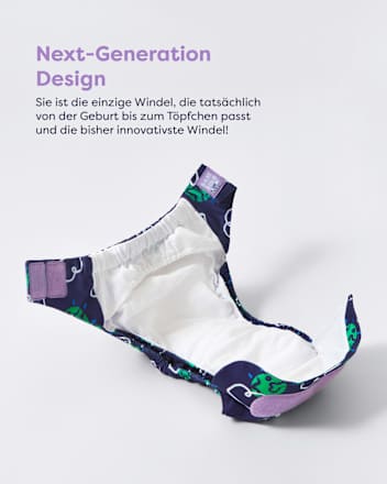 Stoffwindel wiederverwendbar, Motiv Wolke Sieben Bambino Mio