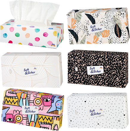 Taschentücher Box Design Soft&Sicher