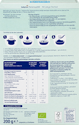 Ziegenmilchbrei Hafer 6M babylove