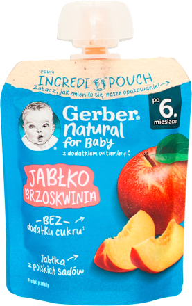 Voćni pouch za bebe - jabuka i breskva, od 6. meseca Gerber