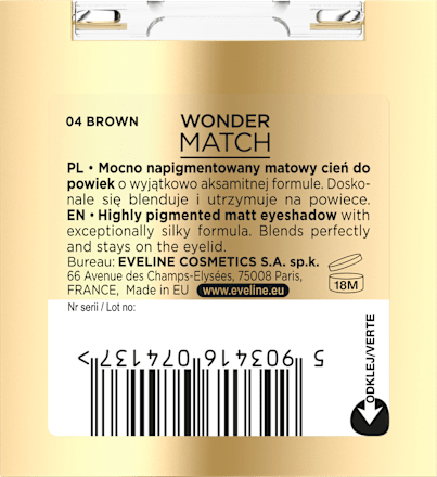Wonder Match sjenilo za oči – 04 Brown EVELINE COSMETICS