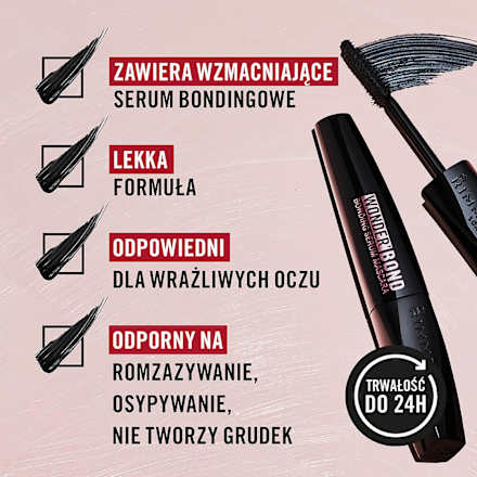 Tusz do rzęs Wonder Bond, 001 Black RIMMEL LONDON