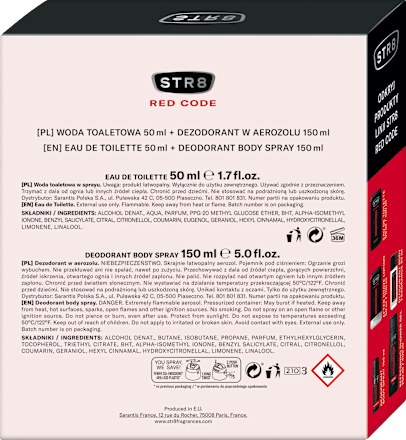 Zestaw upominkowy woda toaletowa i dezodorant Red Code STR8