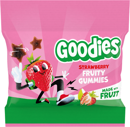 Ovocné želé hviezdičky - jahoda Goodies