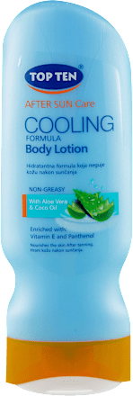 AFTER SUN Care- mleko posle sunčanja, sa efektom hlađenja TOP TEN