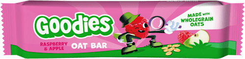 ovesná tyčinka s příchutí malina a jablko Goodies
