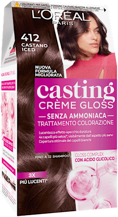 Trattamento colorante Castano Iced 412 L'ORÉAL PARiS CASTING Crème Gloss