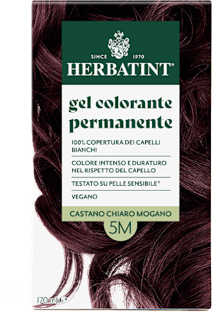 Gel colorante permanente 5M castano chiaro mogano HERBATINT