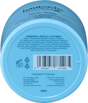 Toner jastučići za čišćenje lica hautsache