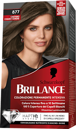 Colorazione permanente castano chiaro cenere Schwarzkopf Brillance