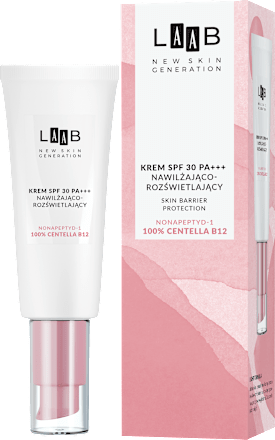 Krem nawilżająco-rozświetlający SPF 30 PA+++ Centella B12 Skin Barrier Protection LAAB AA