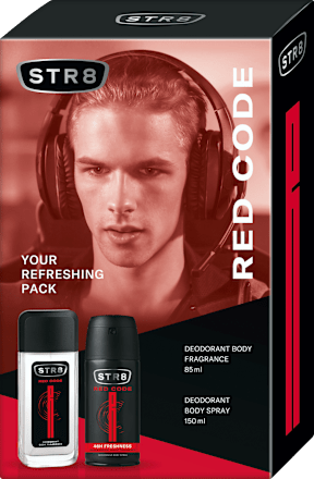 Zestaw upominkowy dezodorant zapachowy i dezodorant Red Code STR8