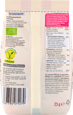 Mrazom sušené maliny dmBio