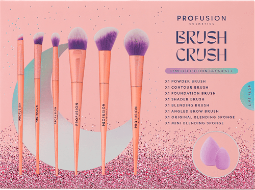 Set cadou 6 pensule și 2 bureți de machiaj PROFUSION COSMETICS