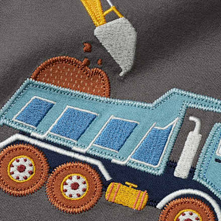 Langarmshirt mit Bagger-Applikation, grau, Gr. 122 ALANA