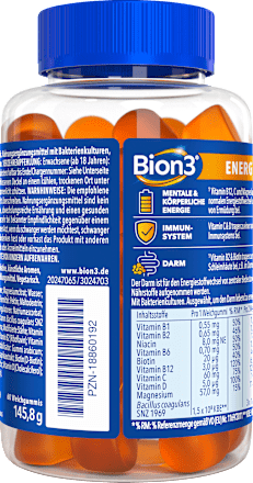 Bion3 Energy Weichgummis, Orangengeschmack 60 St Bion3