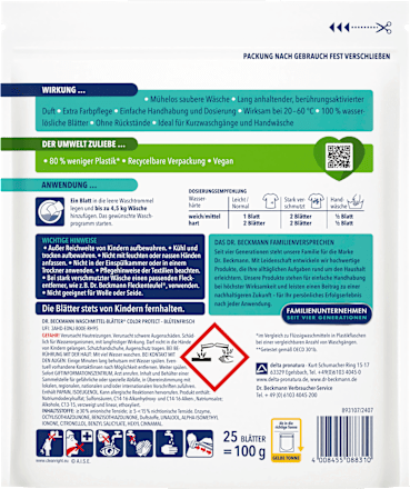Waschmittel Blätter Color Dr. Beckmann