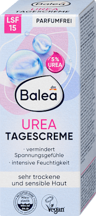 Intenzivna hidratantna dnevna krema za suhu i osjetljivu kožu – urea i SPF 15 Balea
