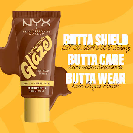 Foundation Buttermelt Glaze mit LSF 30, 08 Nutmeg Butta NYX PROFESSIONAL MAKEUP