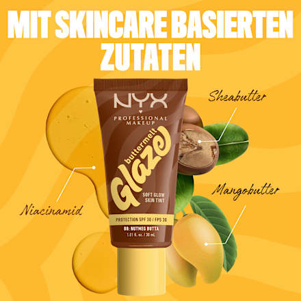 Foundation Buttermelt Glaze mit LSF 30, 08 Nutmeg Butta NYX PROFESSIONAL MAKEUP