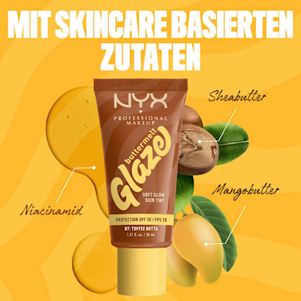Foundation Buttermelt Glaze mit LSF 30, 07 Toffee Butta NYX PROFESSIONAL MAKEUP