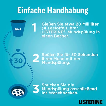 Mundspülung Cool Mint Mild, Reisegröße Listerine