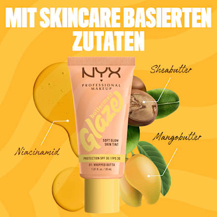 Foundation Buttermelt Glaze mit LSF 30, 01 Whipped Butta NYX PROFESSIONAL MAKEUP