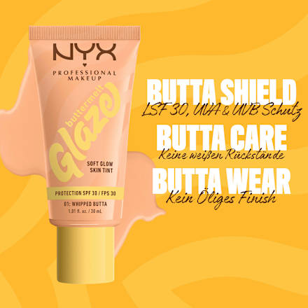 Foundation Buttermelt Glaze mit LSF 30, 01 Whipped Butta NYX PROFESSIONAL MAKEUP