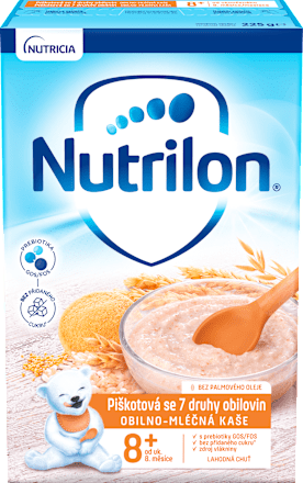 Detská obilno-mliečna kaša piškótová so 7 druhmi obilnín Nutrilon