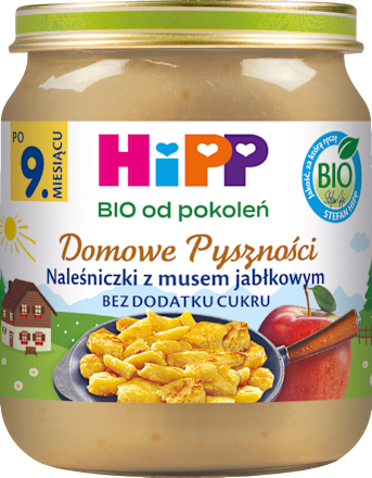 Naleśniczki z musem jabłkowym BIO, po 9. miesiącu HiPP
