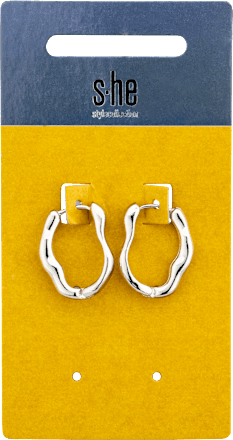 Kreolen Ohrstecker Silberfarben (1 Paar) s-he stylecollection