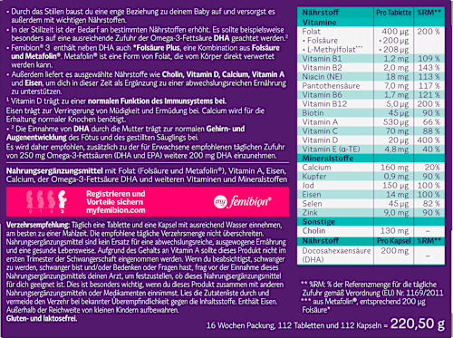 Femibion 3 Stillzeit, 112 Tabletten und 112 Kapseln femibion