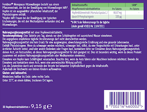 Femibion menopause Hitzewallungen Tabletten 30 St femibion