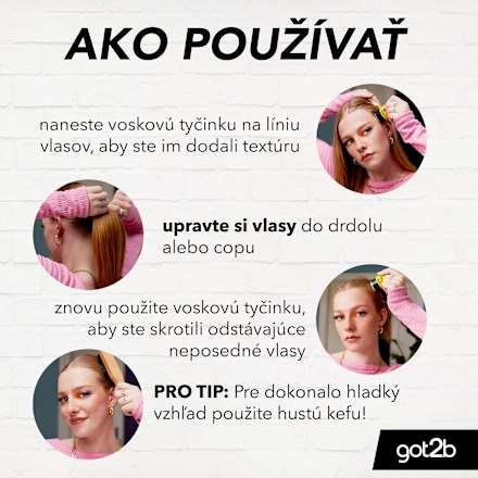 Vosková tyčinka na vlasy Glued got2b
