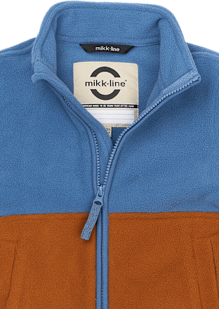 Fleecejacke, blau & braun, Gr. 122/128 Mikk-Line